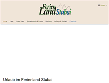 Tablet Screenshot of ferienland-stubai.at